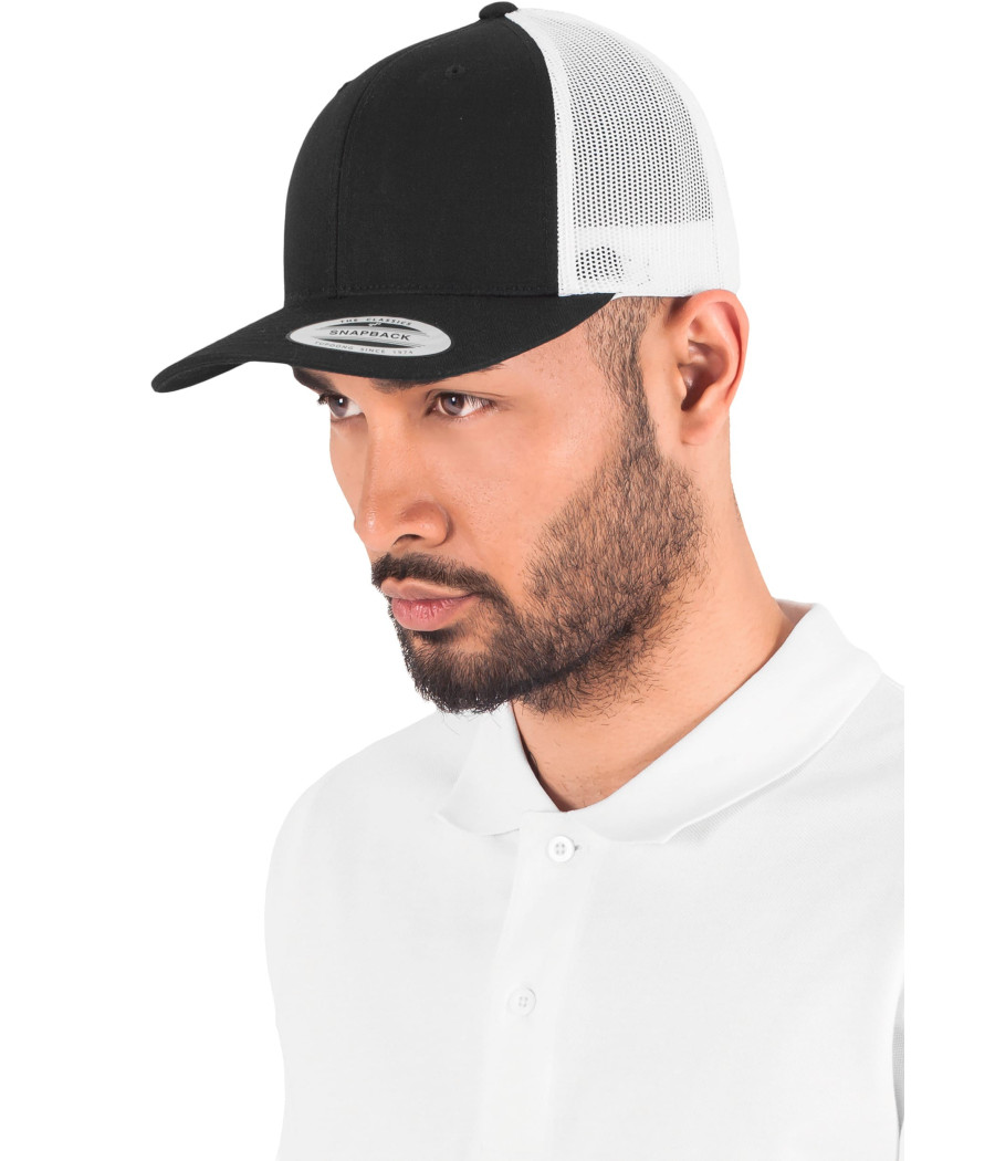Casquette retro trucker bicolore