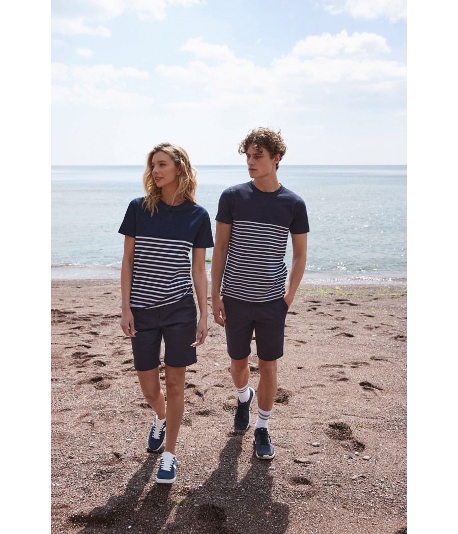 T-shirt breton à manches courtes