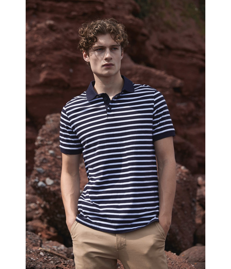 Polo jersey à rayures