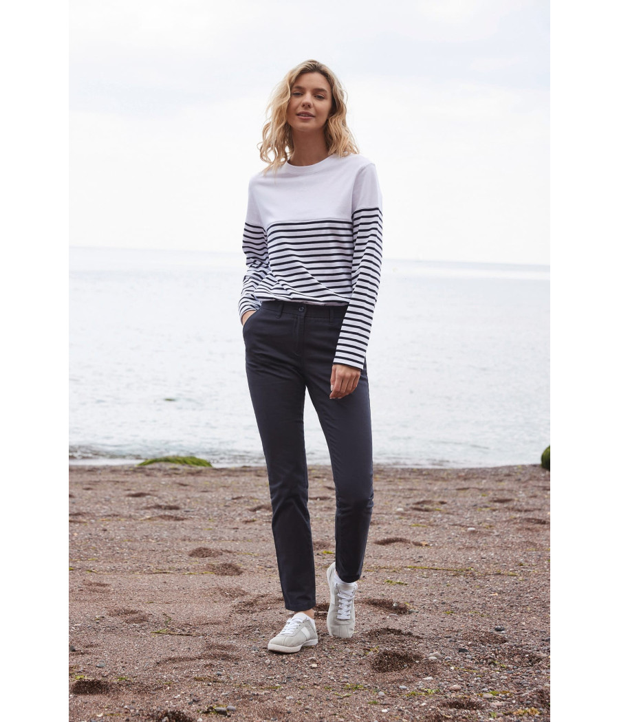 Pantalon Chino Stretch Femme
