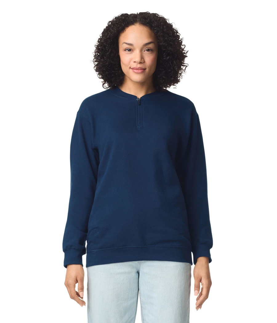 Sweat-shirt en molleton 1/4 zip