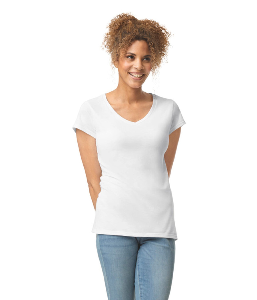 T-shirt femme col v Softstyle