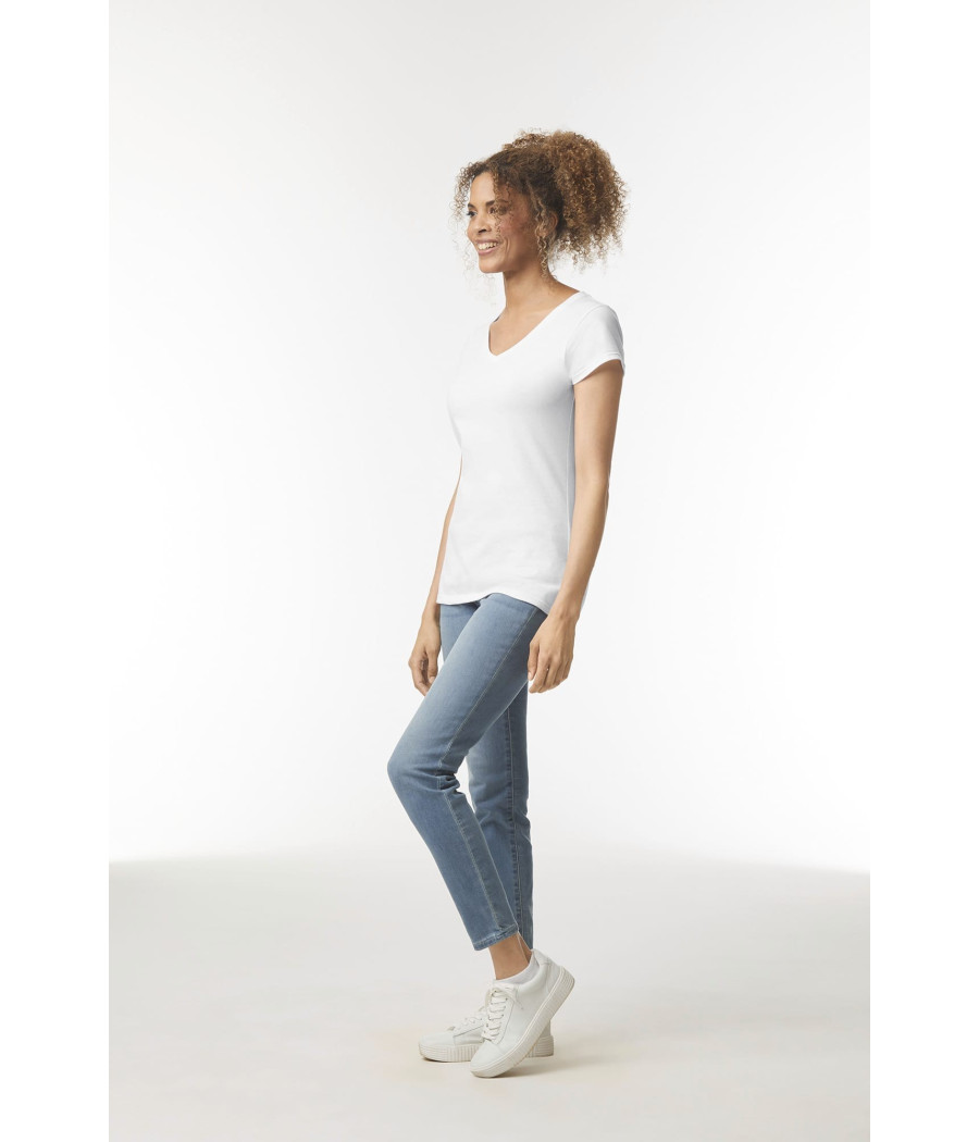 T-shirt femme col v Softstyle