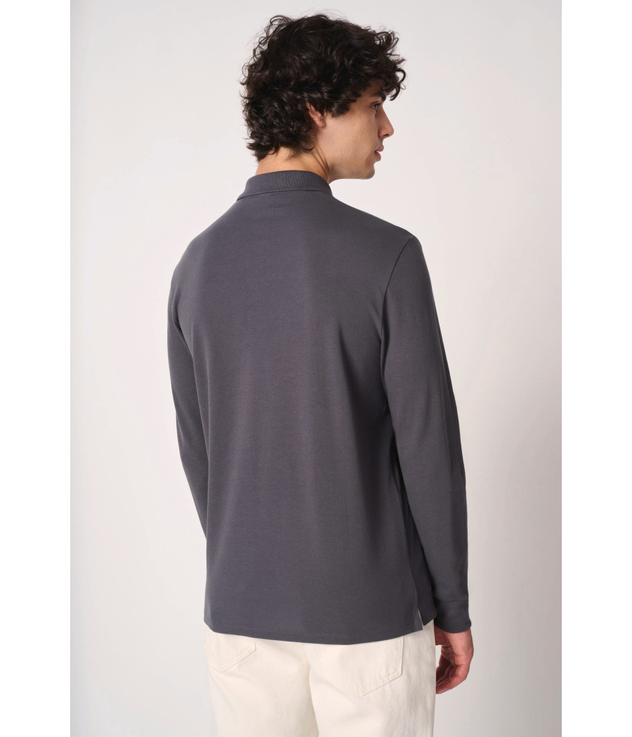 Polo piqué LSL homme