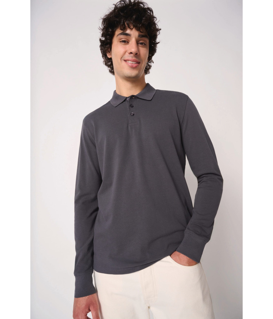 Polo piqué LSL homme
