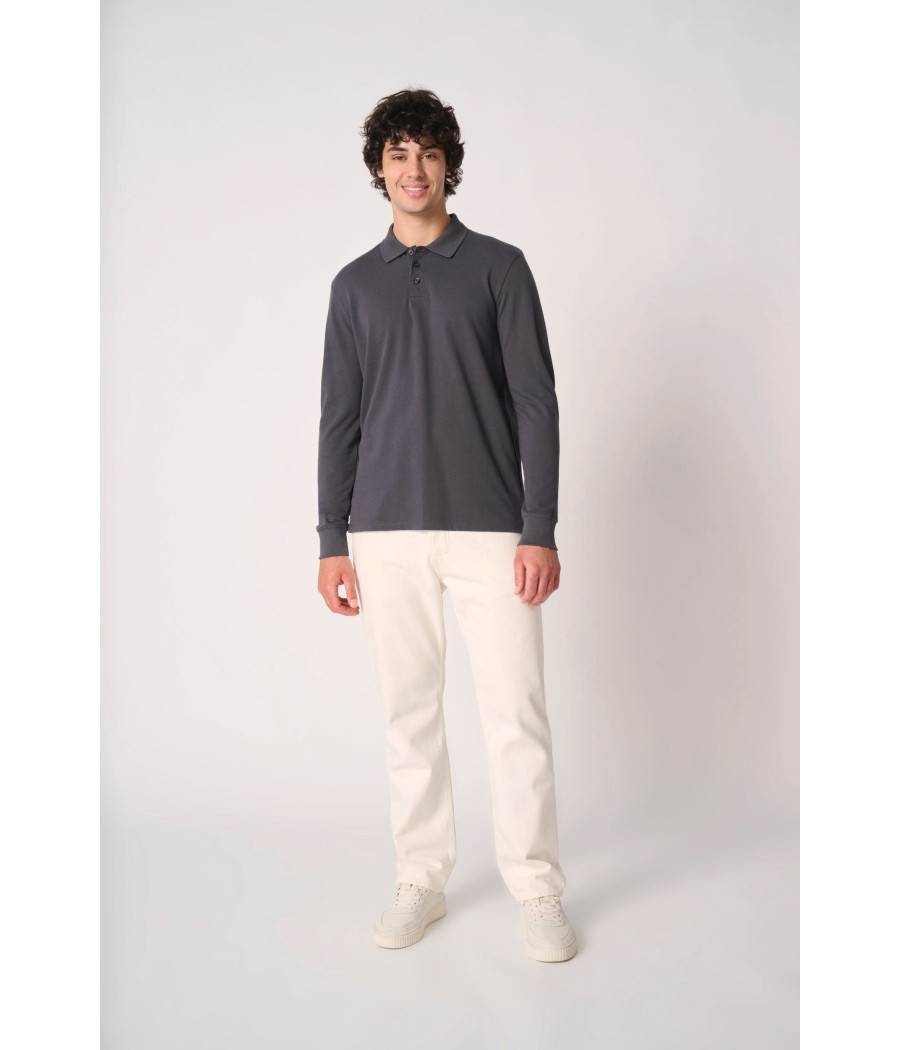 Polo piqué LSL homme