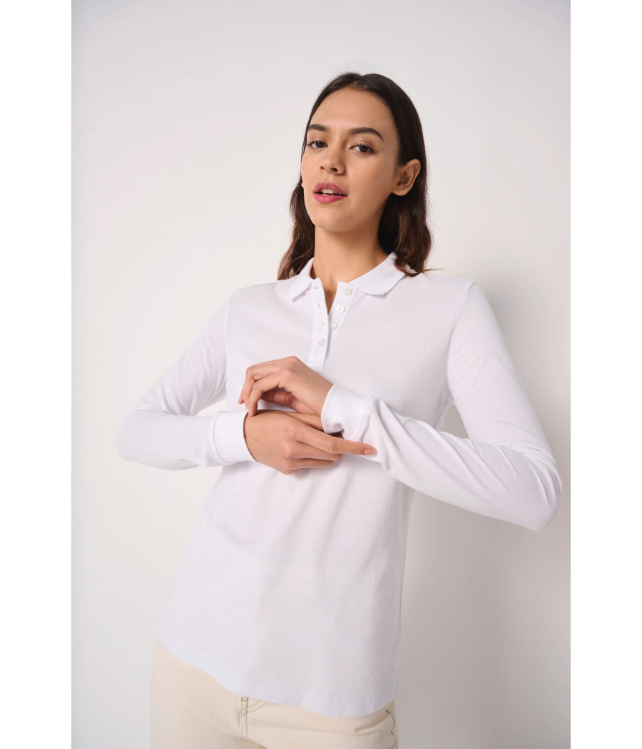 Polo piqué LSL femme
