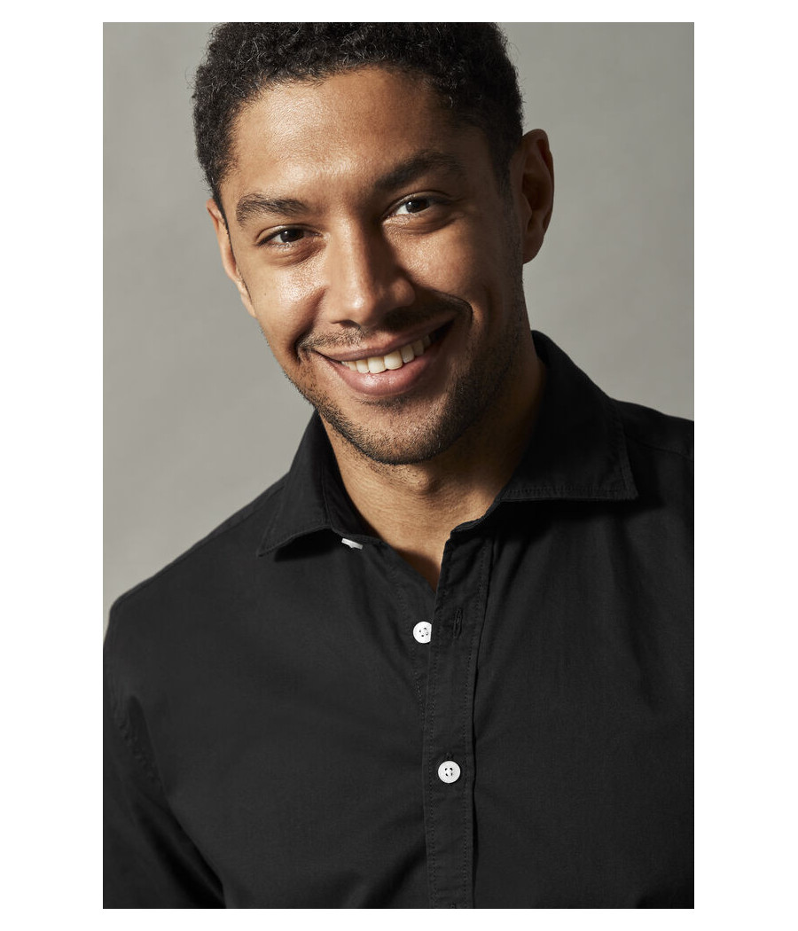 CHEMISE TWILL SLIM FIT HOMME - CERTIFIÉ GOTS