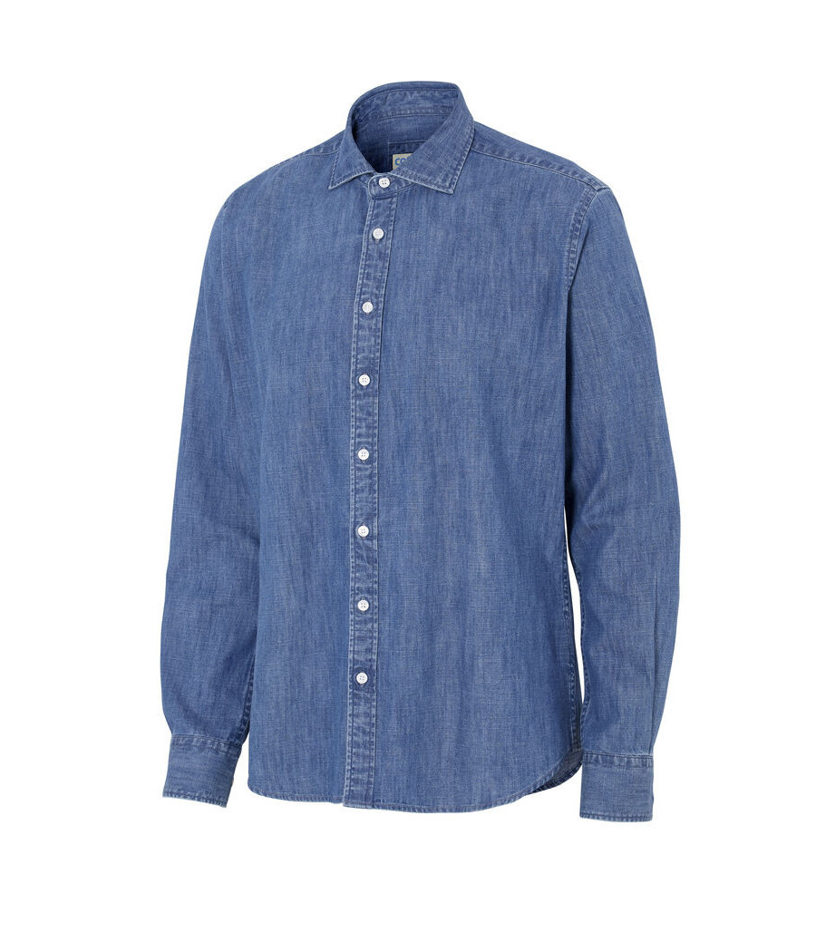 CHEMISE DENIM SLIM FIT HOMME - CERTIFIÉ GOTS