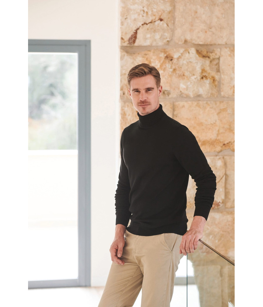 Pull col roulé