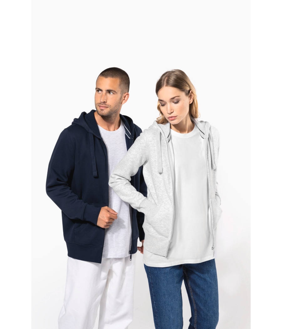 Sweat-shirt zippé capuche femme