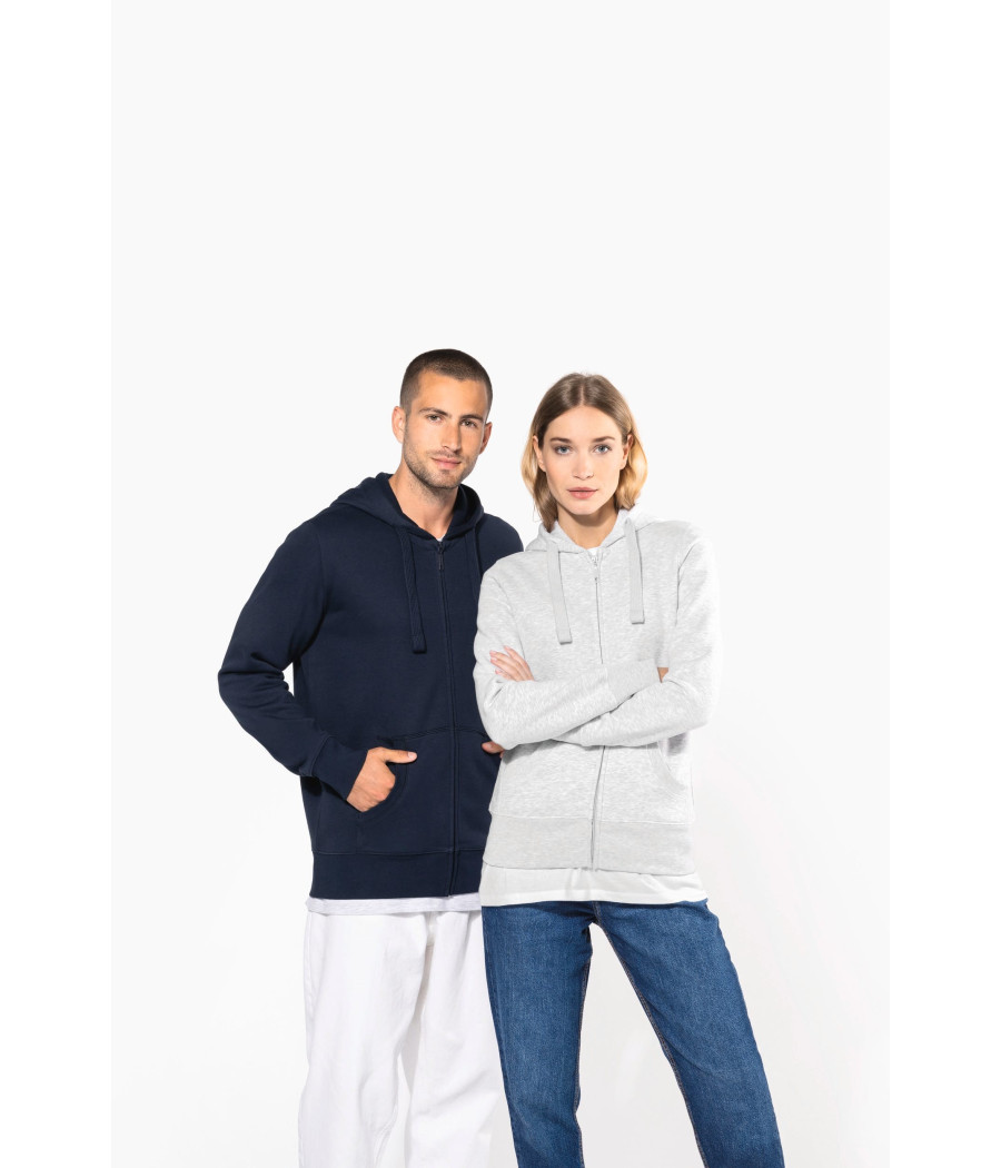 Sweat-shirt zippé capuche femme