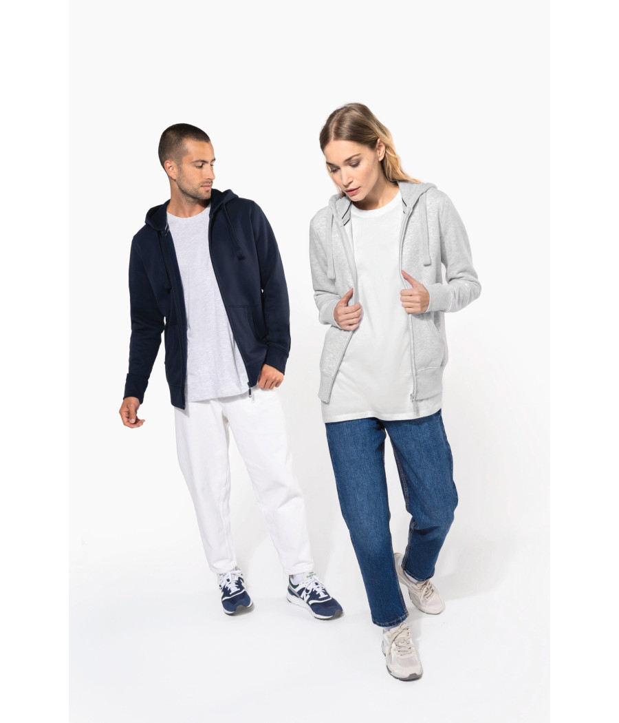 Sweat-shirt zippé capuche femme