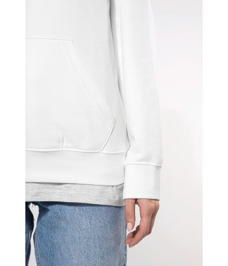 Sweat-shirt capuche contrastée femme