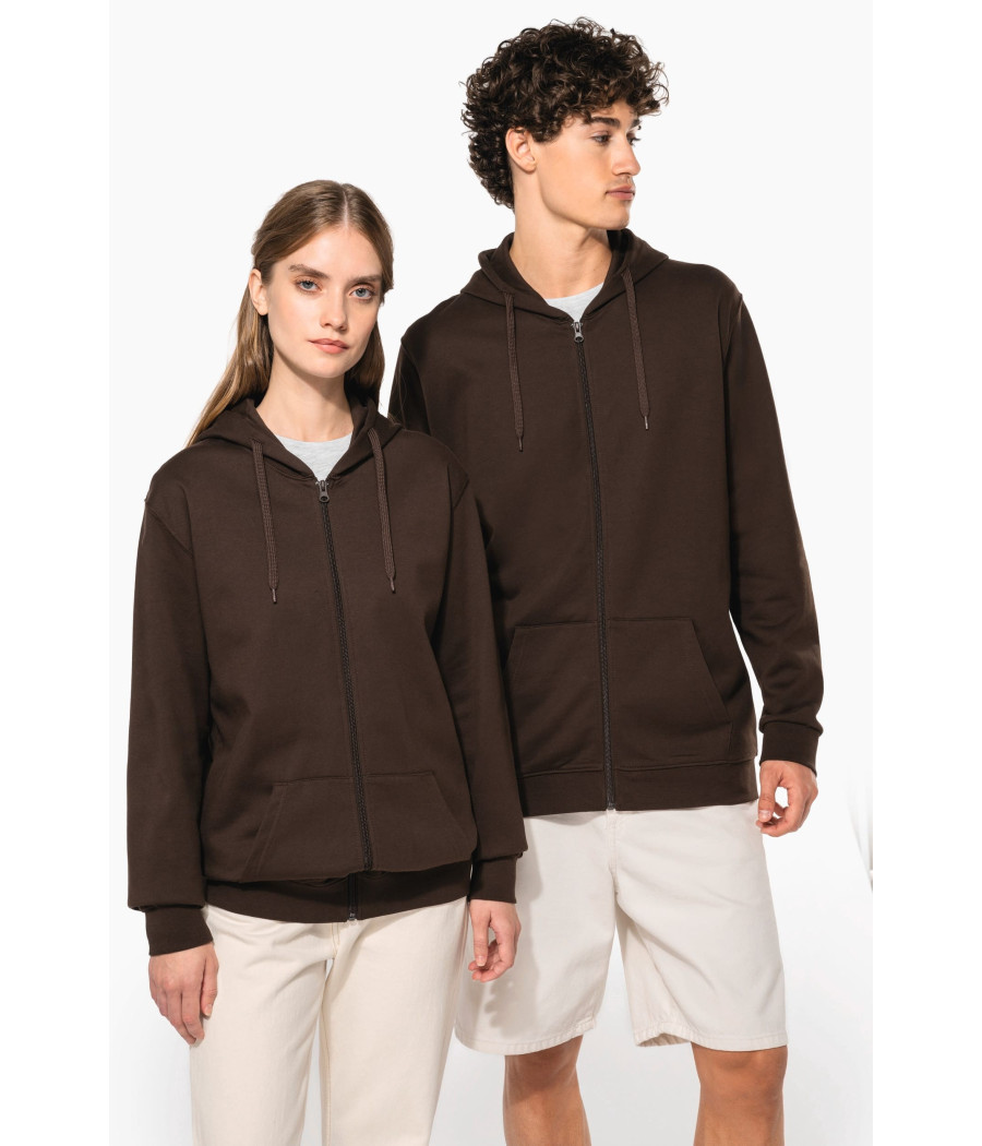 Sweat-shirt zippé capuche unisexe