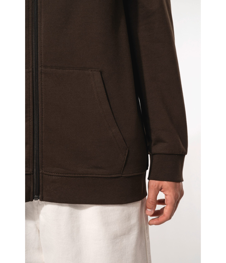 Sweat-shirt zippé capuche unisexe