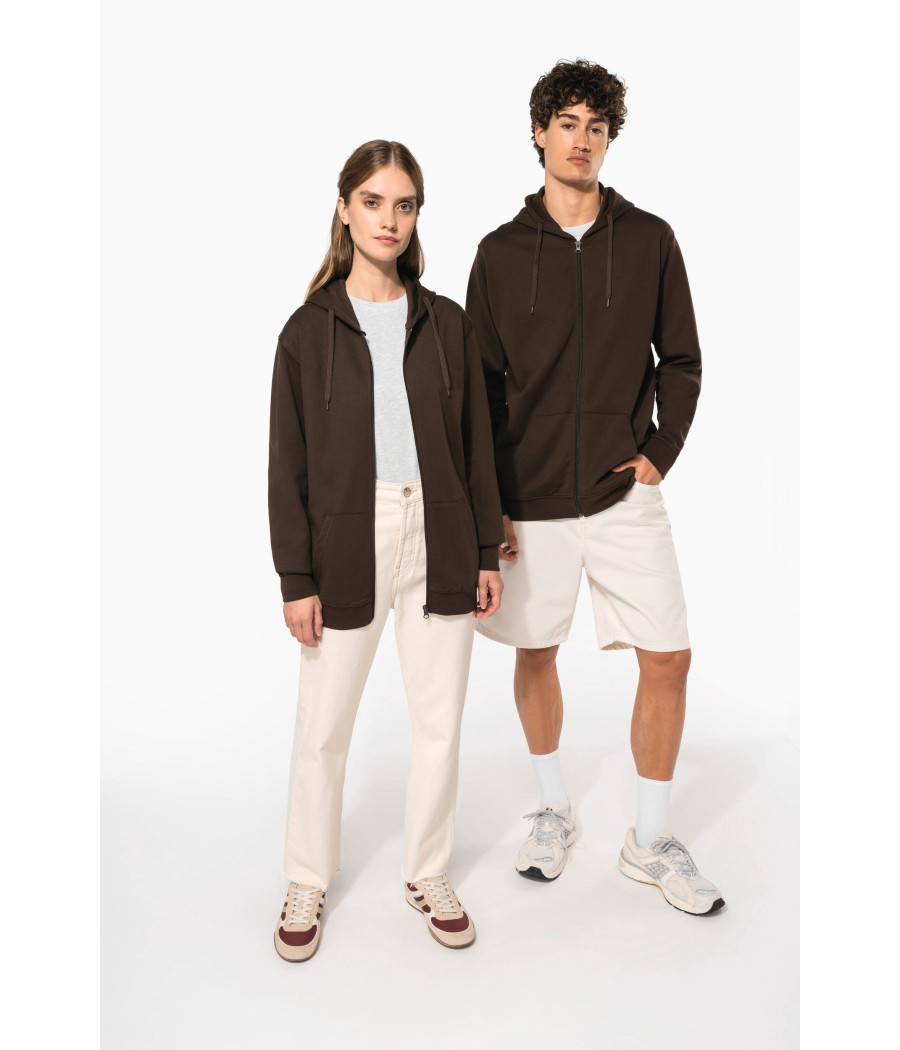 Sweat-shirt zippé capuche unisexe