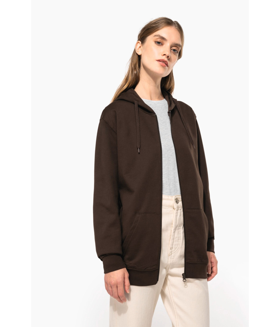 Sweat-shirt zippé capuche unisexe