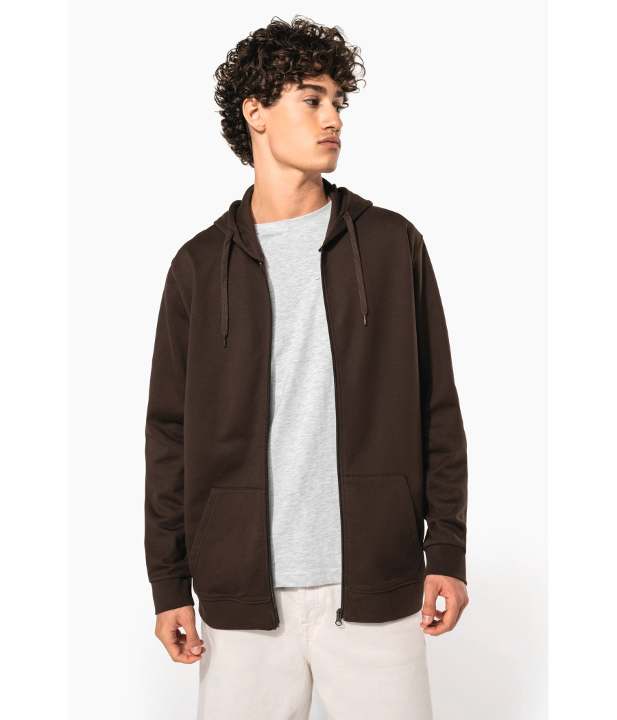 Sweat-shirt zippé capuche unisexe