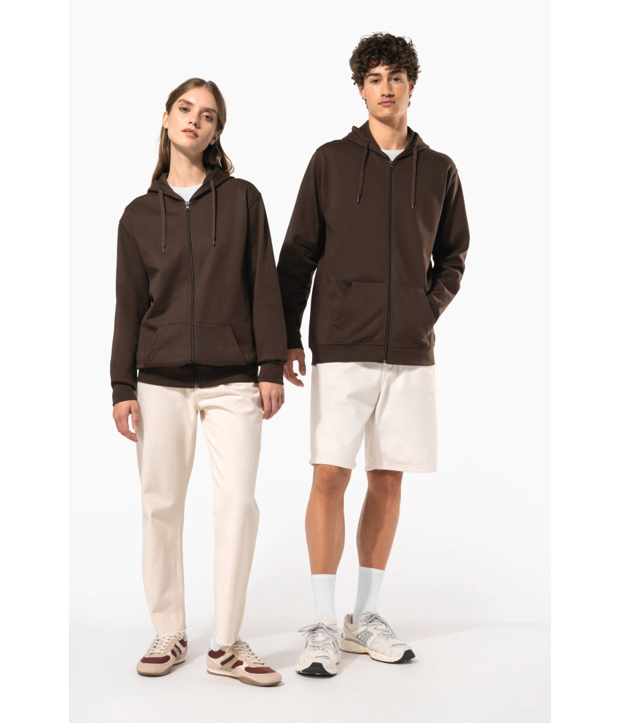 Sweat-shirt zippé capuche unisexe