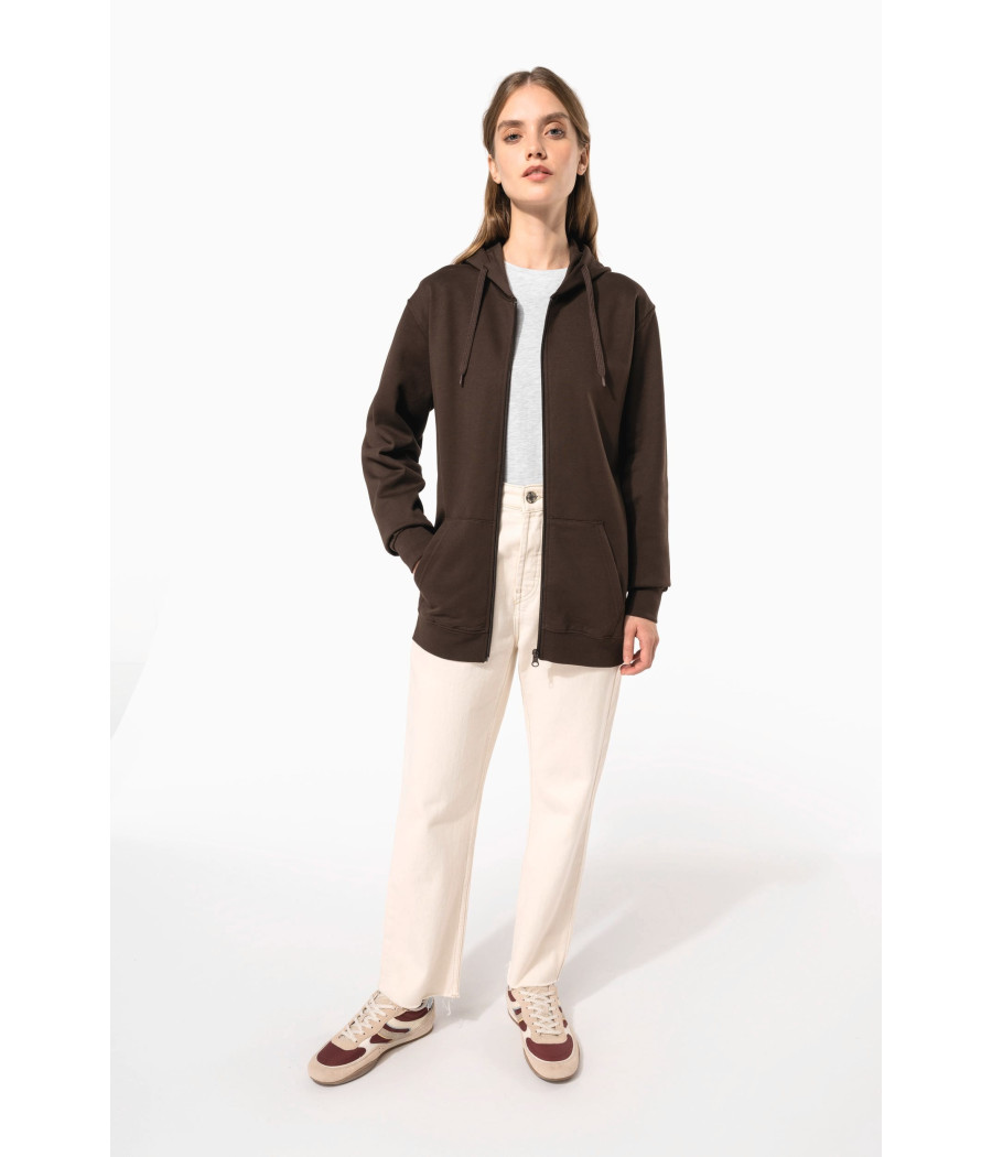 Sweat-shirt zippé capuche unisexe