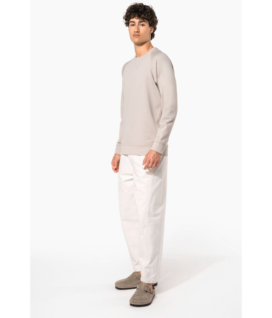 Sweat-shirt Bio col rond manches raglan homme