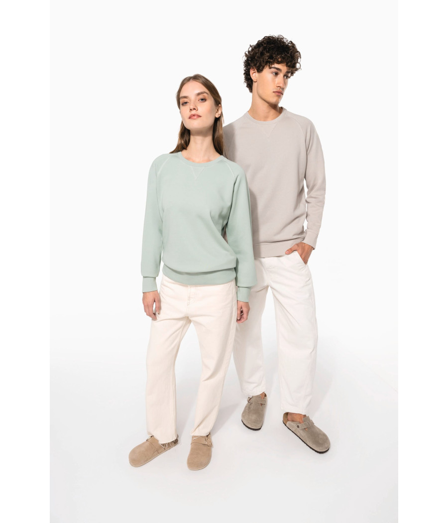 Sweat-shirt Bio col rond manches raglan homme