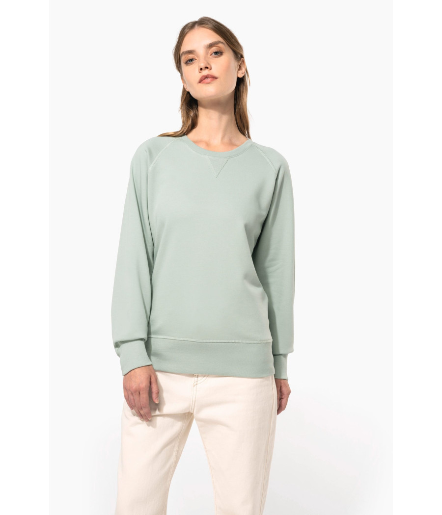Sweat-shirt Bio col rond manches raglan femme