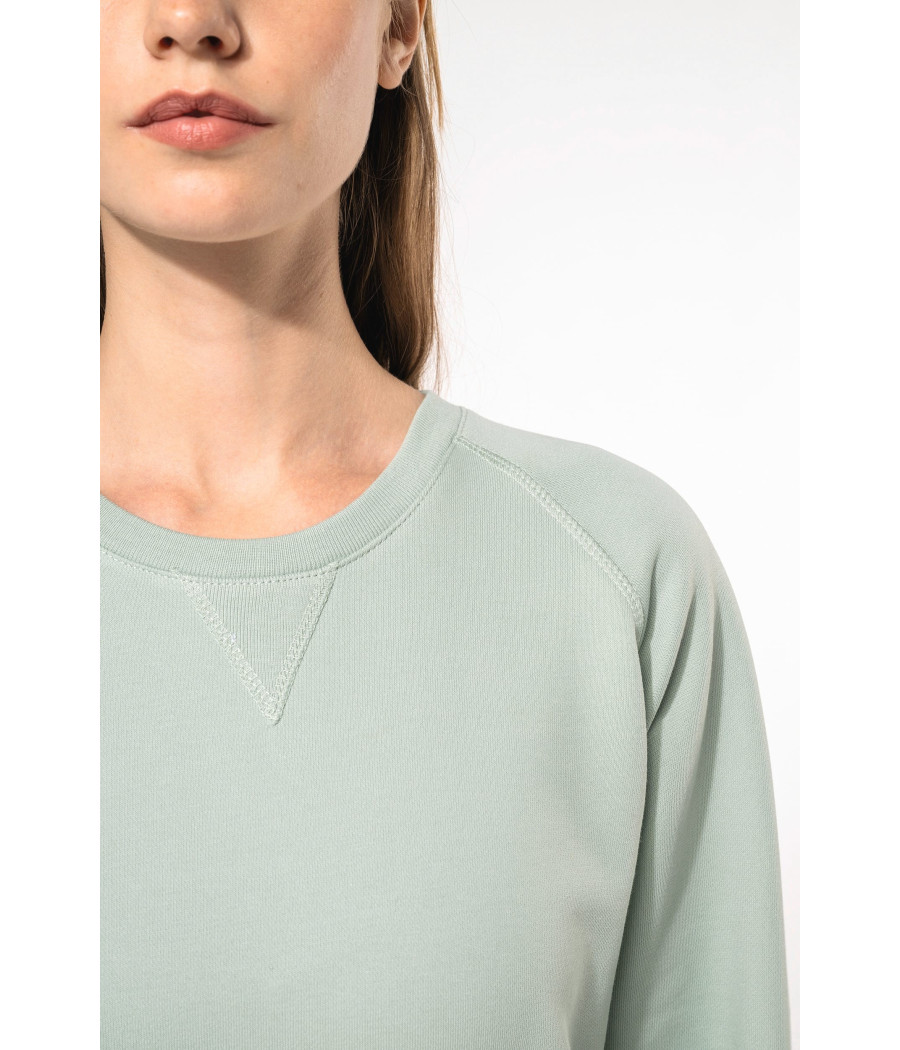 Sweat-shirt Bio col rond manches raglan femme