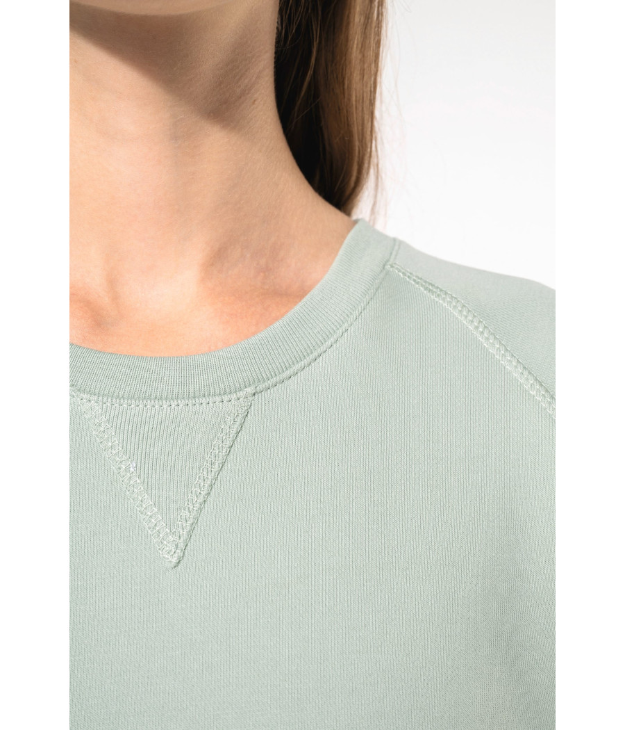 Sweat-shirt Bio col rond manches raglan femme