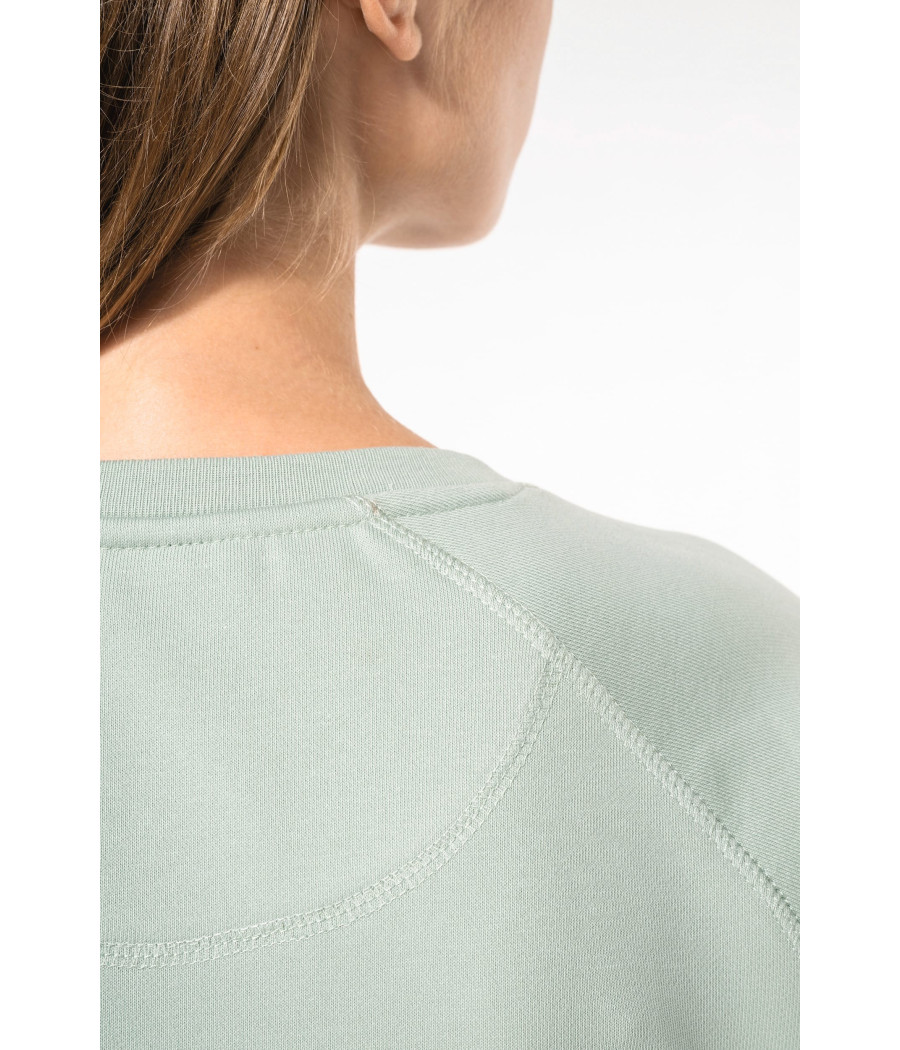 Sweat-shirt Bio col rond manches raglan femme