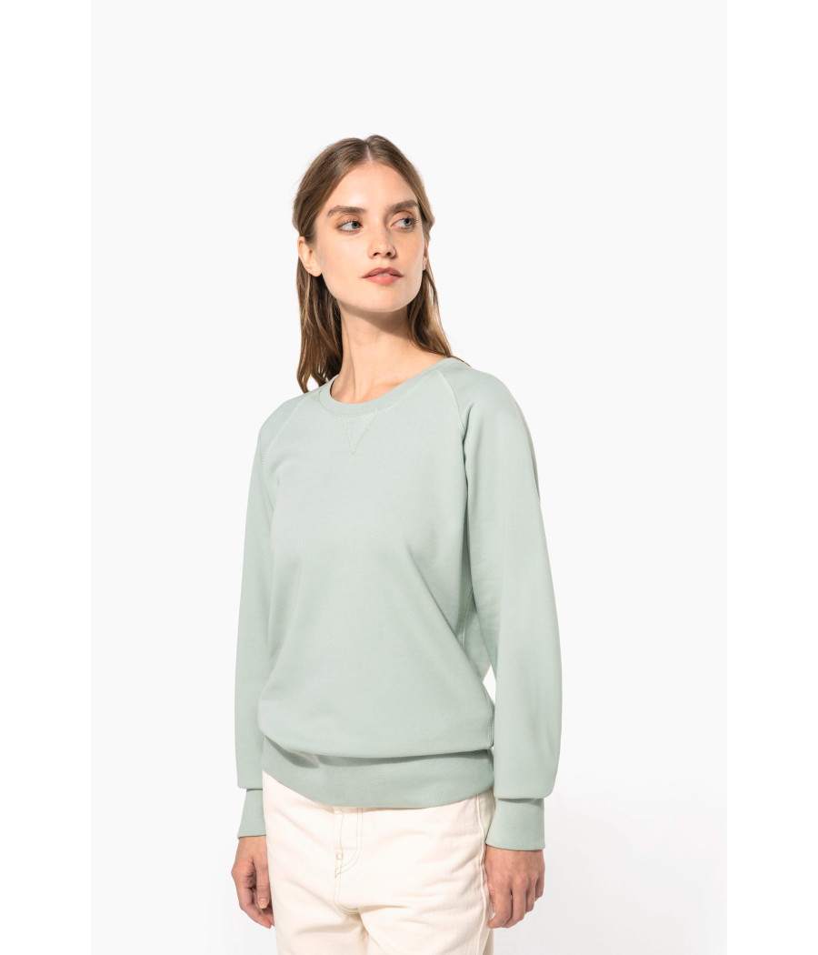 Sweat-shirt Bio col rond manches raglan femme