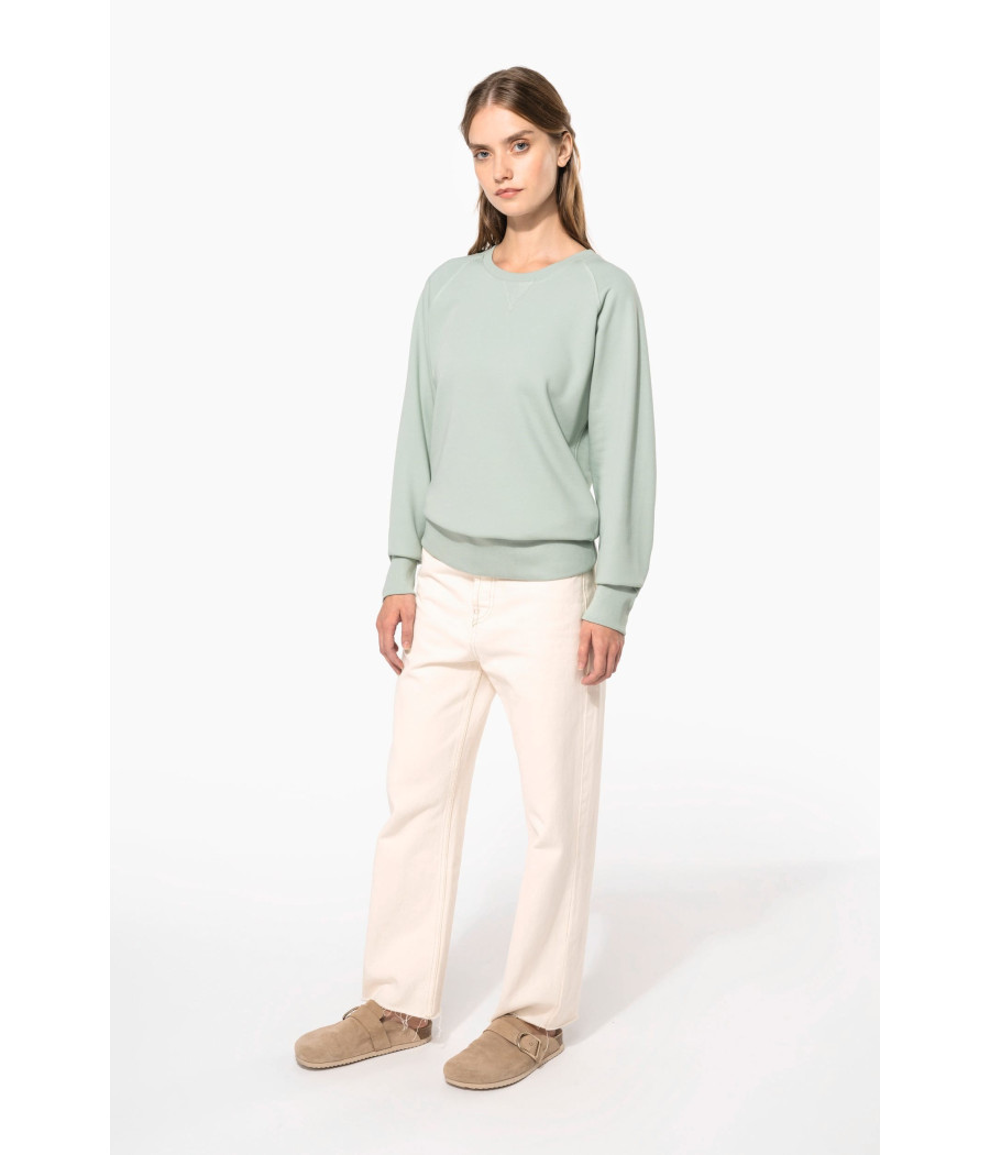 Sweat-shirt Bio col rond manches raglan femme
