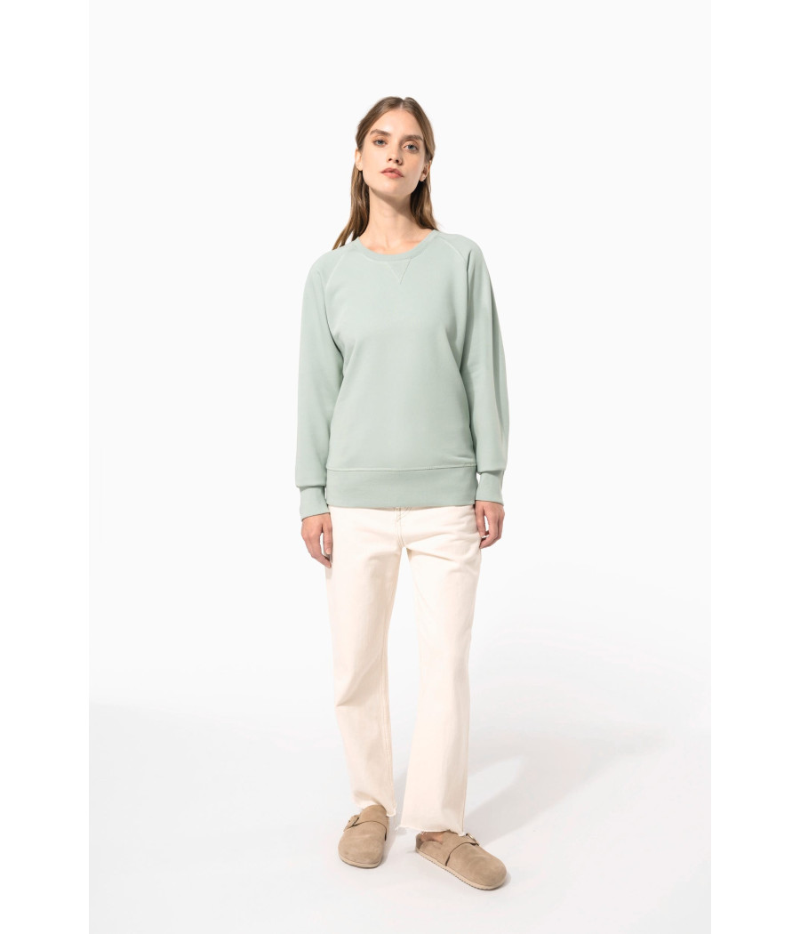 Sweat-shirt Bio col rond manches raglan femme
