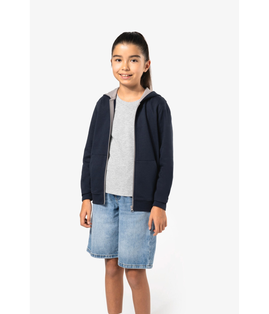 Sweat-shirt zippé capuche enfant