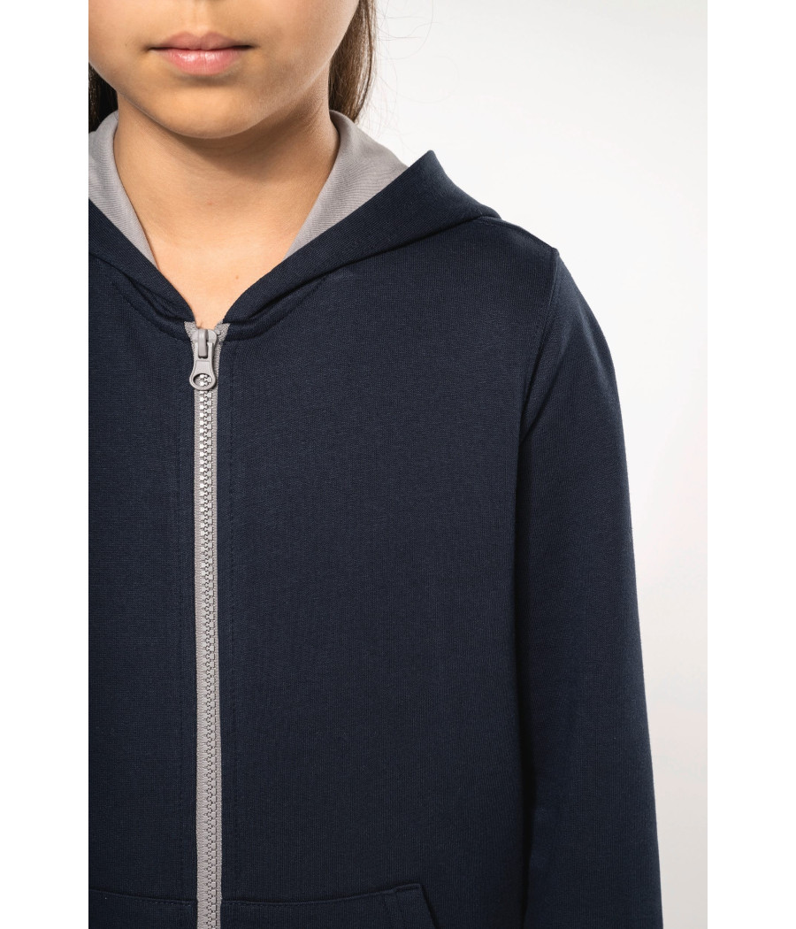 Sweat-shirt zippé capuche enfant