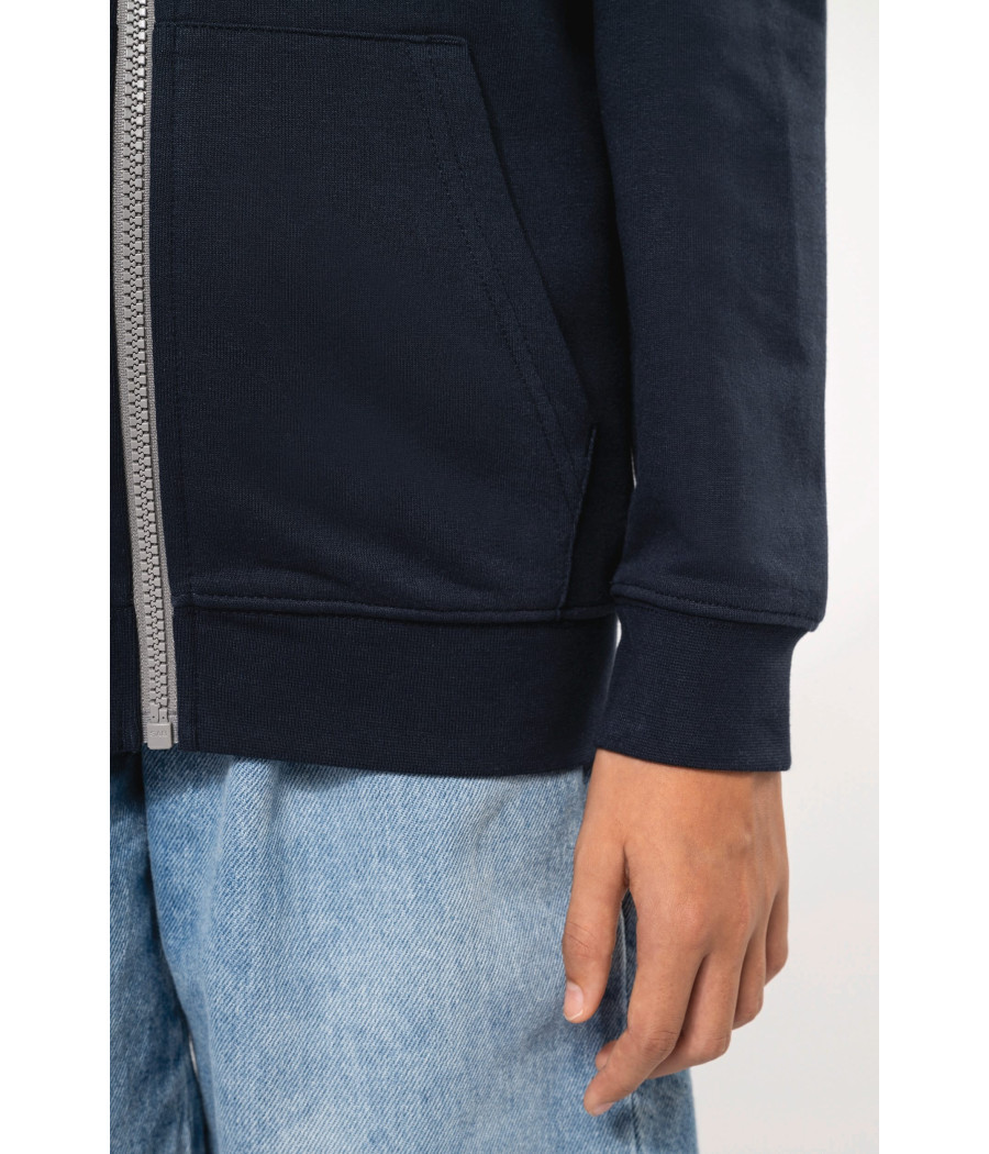 Sweat-shirt zippé capuche enfant