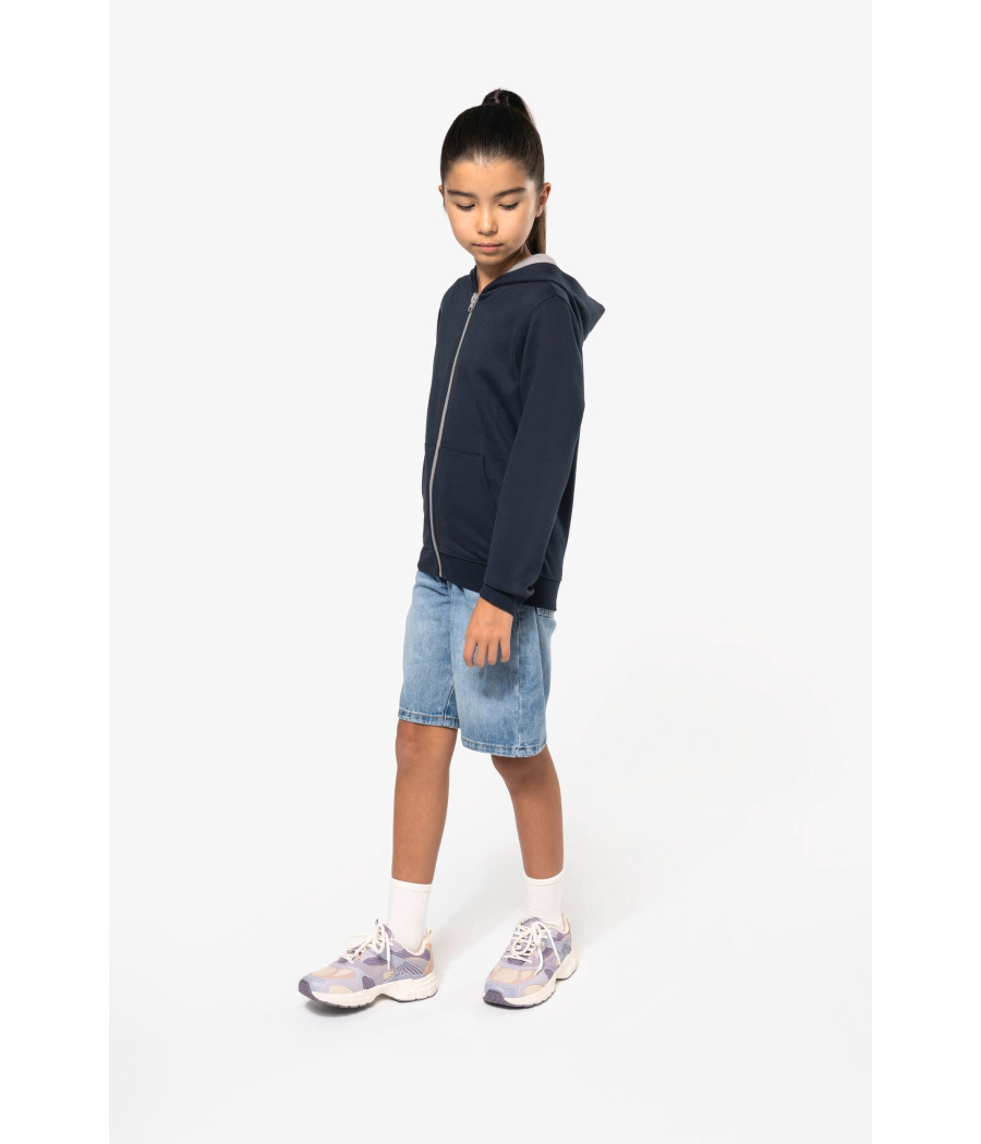 Sweat-shirt zippé capuche enfant