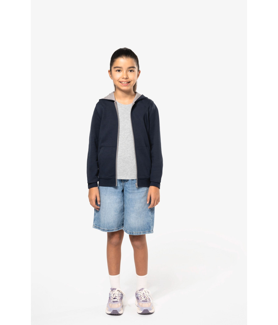Sweat-shirt zippé capuche enfant