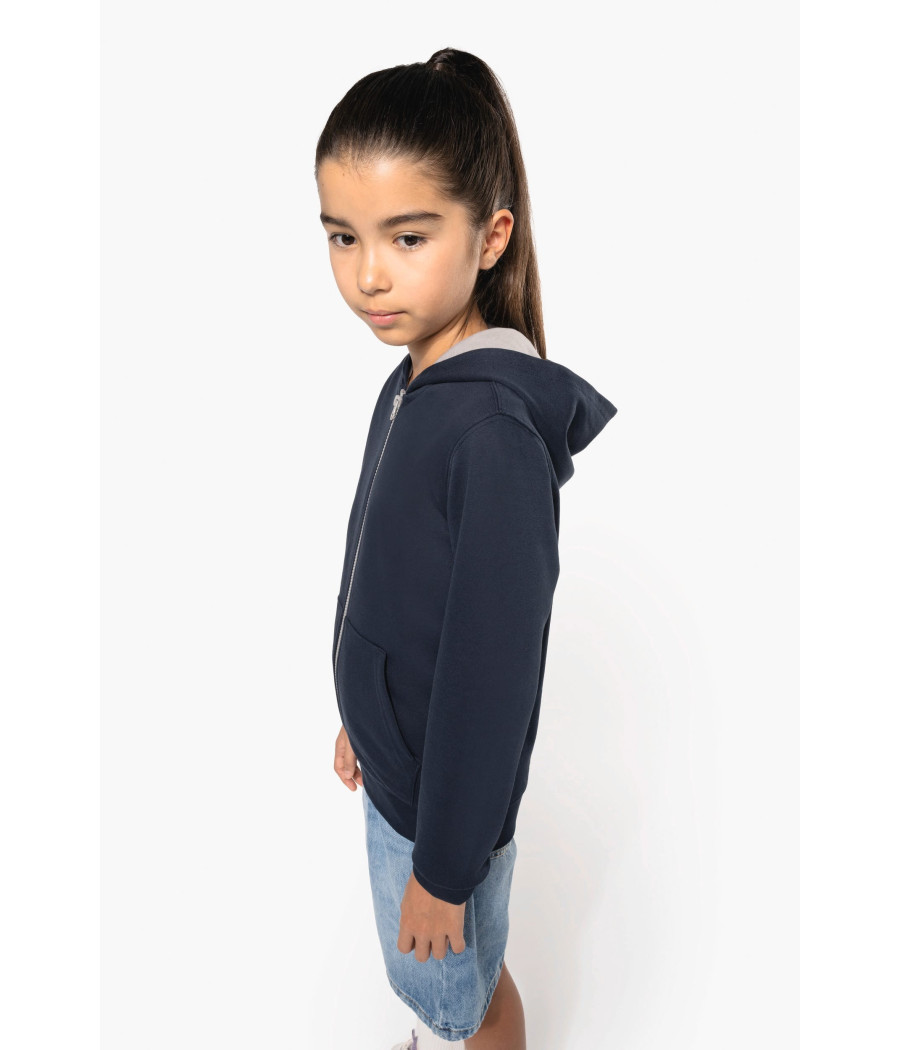 Sweat-shirt zippé capuche enfant