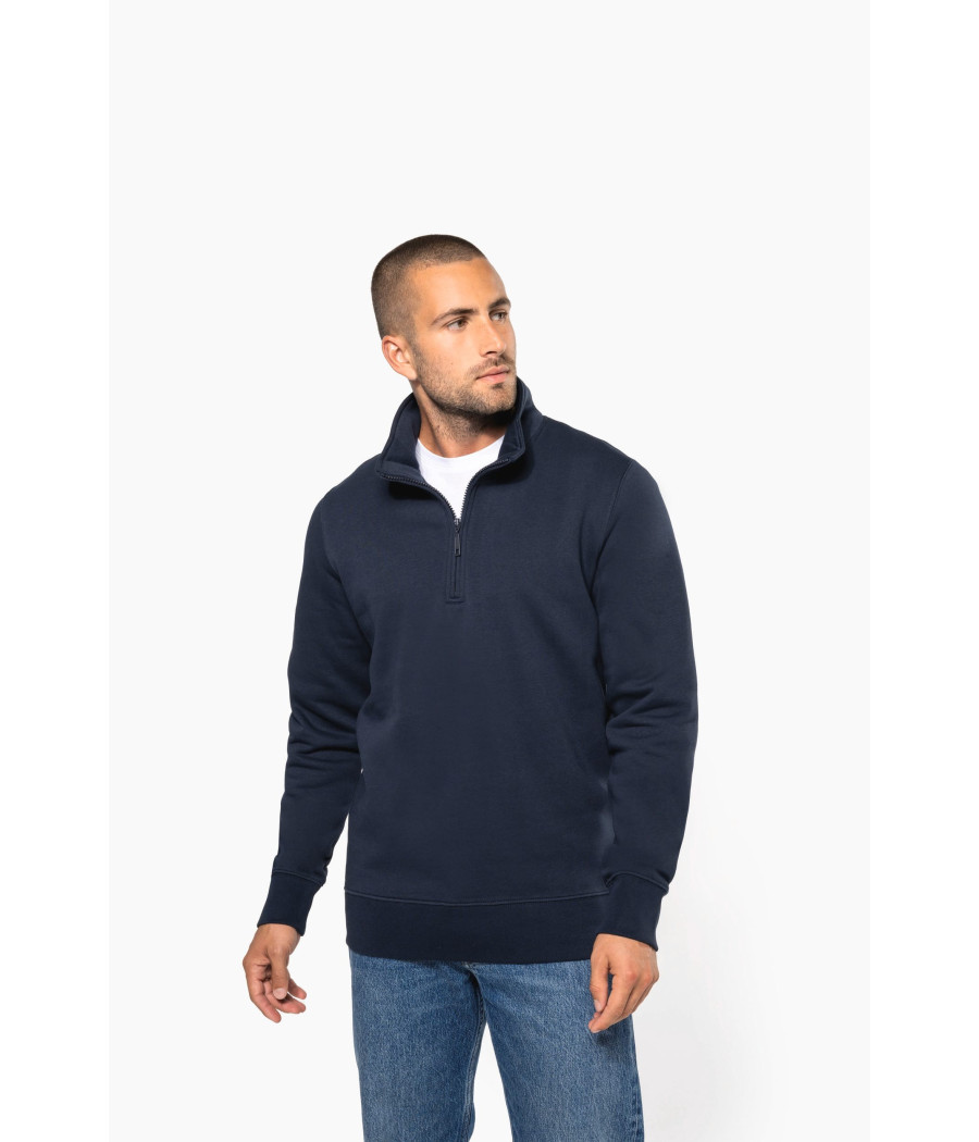Sweat-shirt col zippé homme