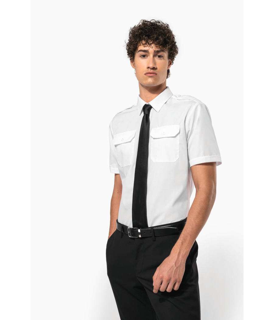 Chemise pilote manches courtes homme