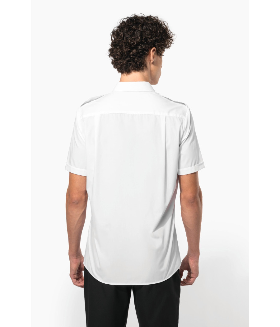 Chemise pilote manches courtes homme