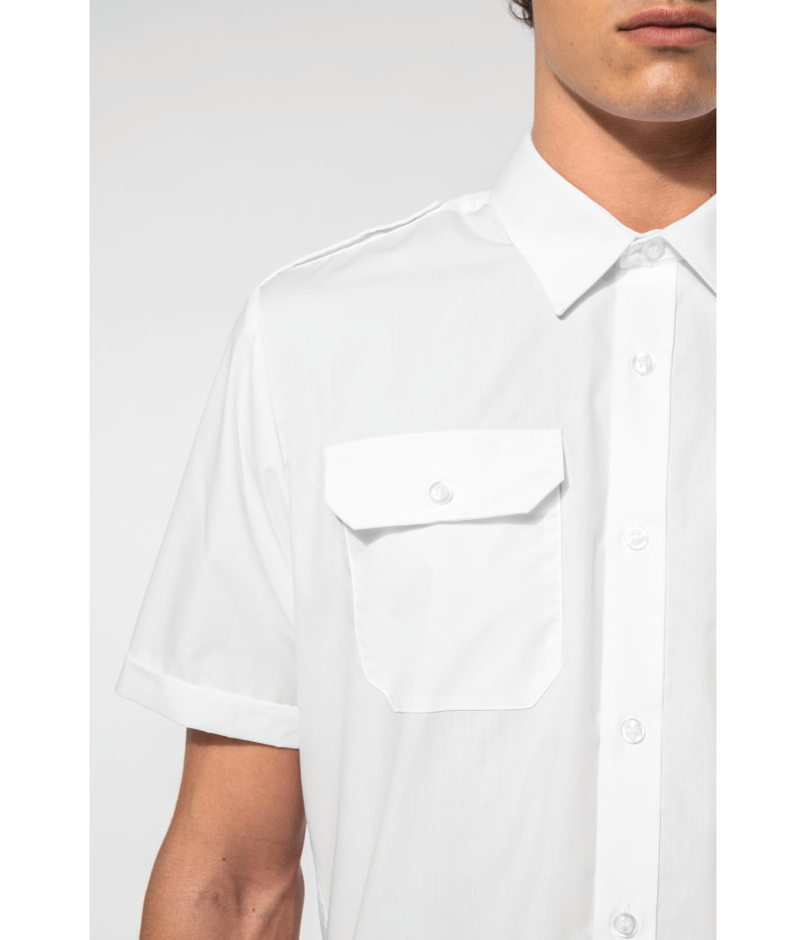 Chemise pilote manches courtes homme