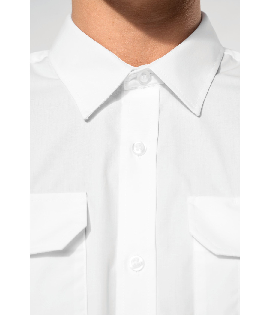 Chemise pilote manches courtes homme