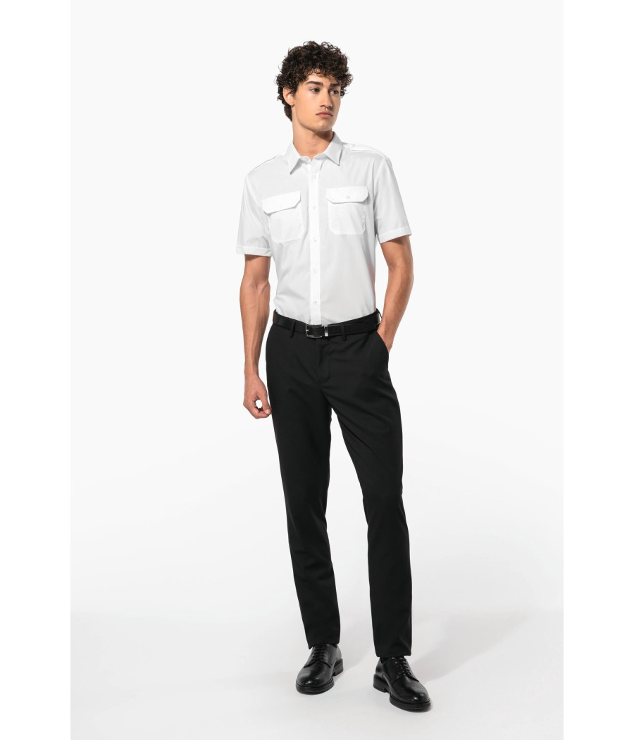 Chemise pilote manches courtes homme