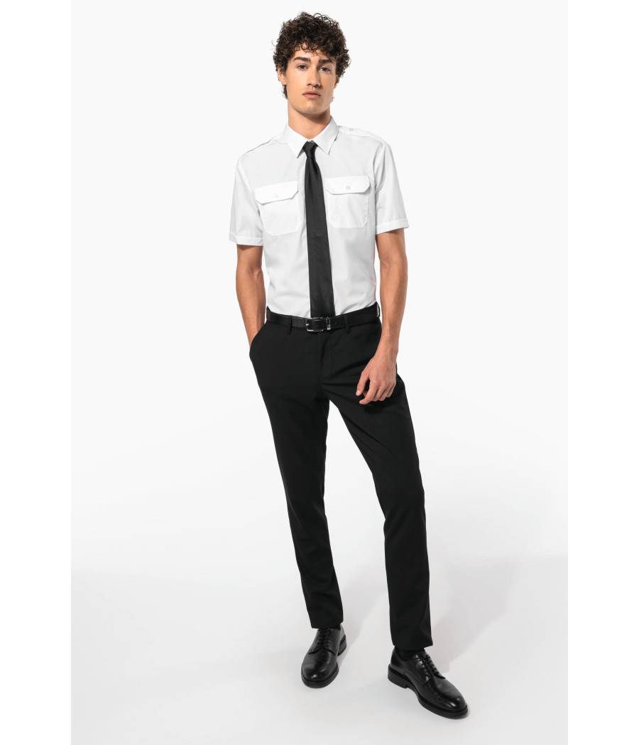 Chemise pilote manches courtes homme