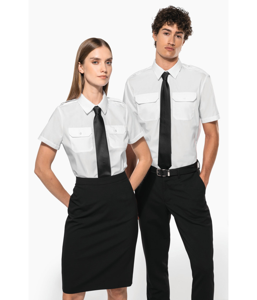 Chemise pilote manches courtes homme