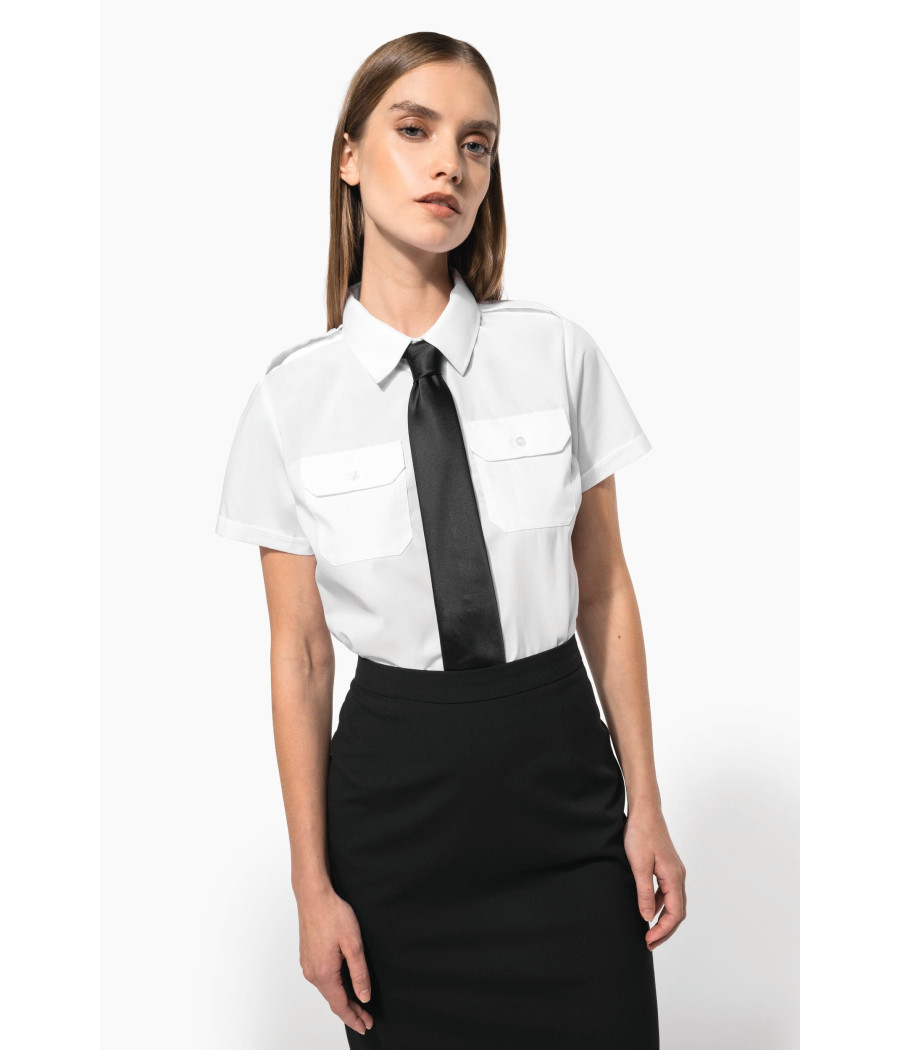 Chemise pilote manches courtes femme