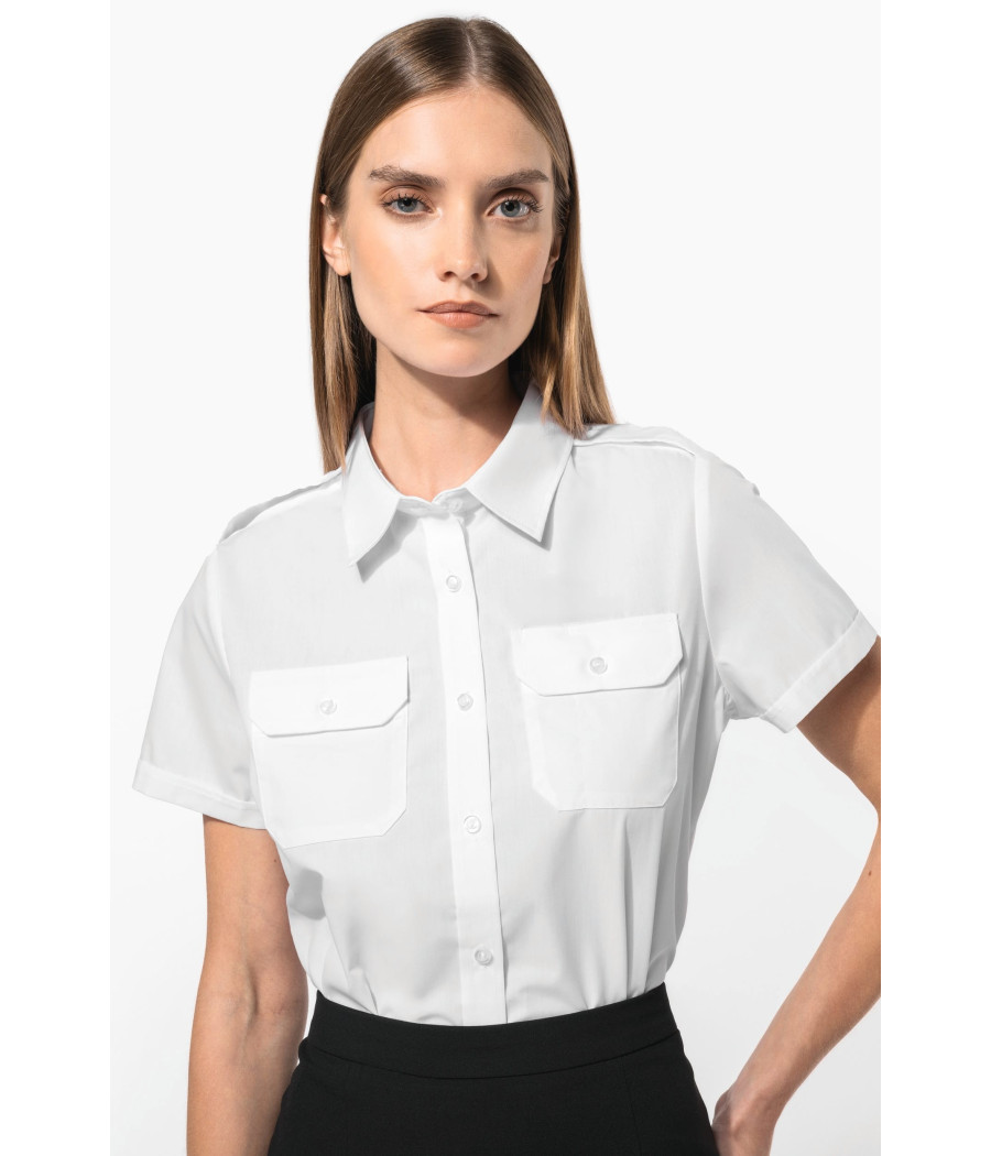 Chemise pilote manches courtes femme